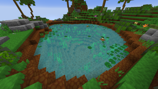 The lake which contains the bubble column