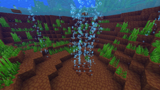 The bubble column that players must swim up to teleport to The Peak of Fashion